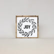 Joy Wreath Wood Sign
