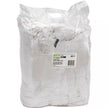 Recycled Material Wiping Rags, Cotton, White, 25 lbs.