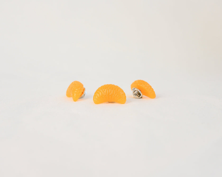 Juicy Mandarin Slice Brooch | Tangerine Pin