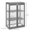Outsunny 2 Tier Wooden Cold Frame Grow Box: Polycarbonate Portable Garden Grow House, Dark Gray