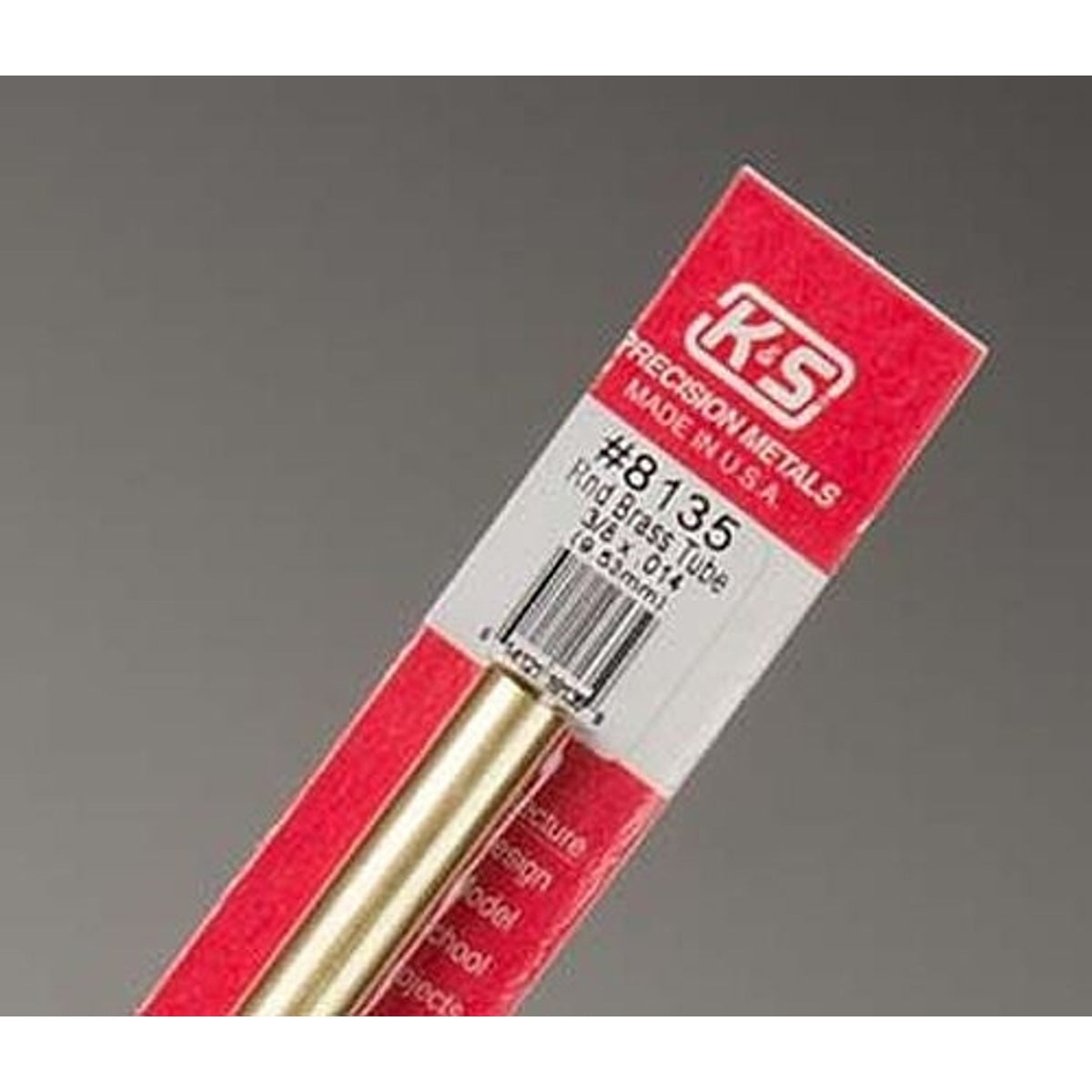 K&S Precision Metals #8135 Round Brass Tube 3/8