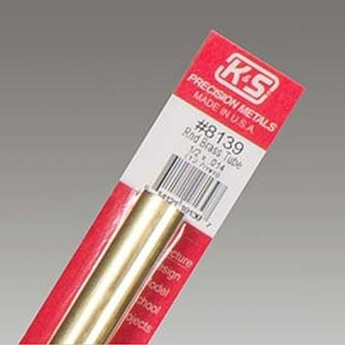 K&S Precision Metals #8139 Round Brass Tube 1/2