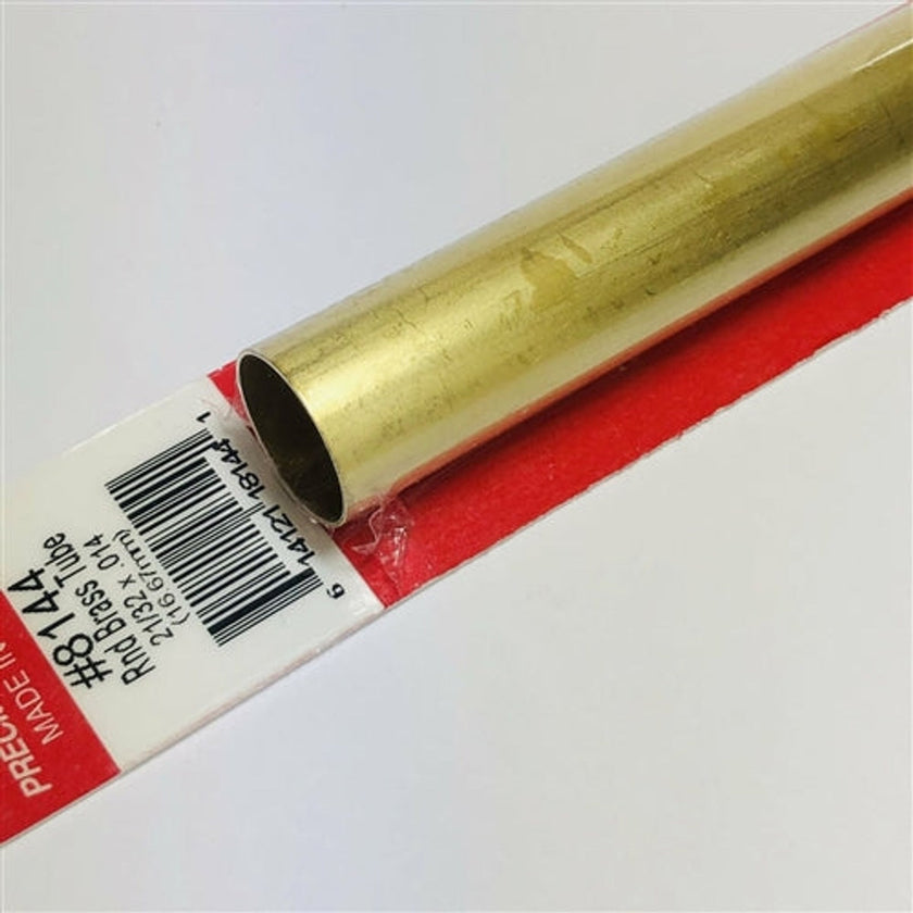 K&S Precision Metals #8144 Round Brass Tube 21/32