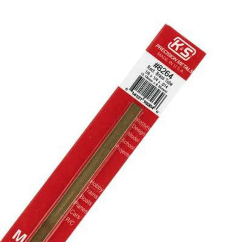 K&S Precision Metals #8264 Rectangular Brass Tube 1/8