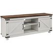 Kirby Farmhouse TV Stand with Small Minimalist Barn Doors for TVs up to 65