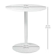 Jan Modern Round Dining Table with Steel Base for Small Spaces-White