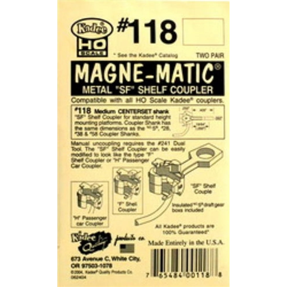Kadee #118 HO Magne-Matic 