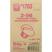 Kadee #1703 2-56 Stainless Steel Screws 2-56 x 1/8