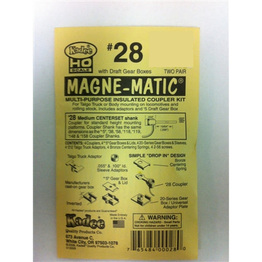 Kadee #28 HO Magne-Matic Multi-Purpose Insulated Coupler Kit Medium 19/64