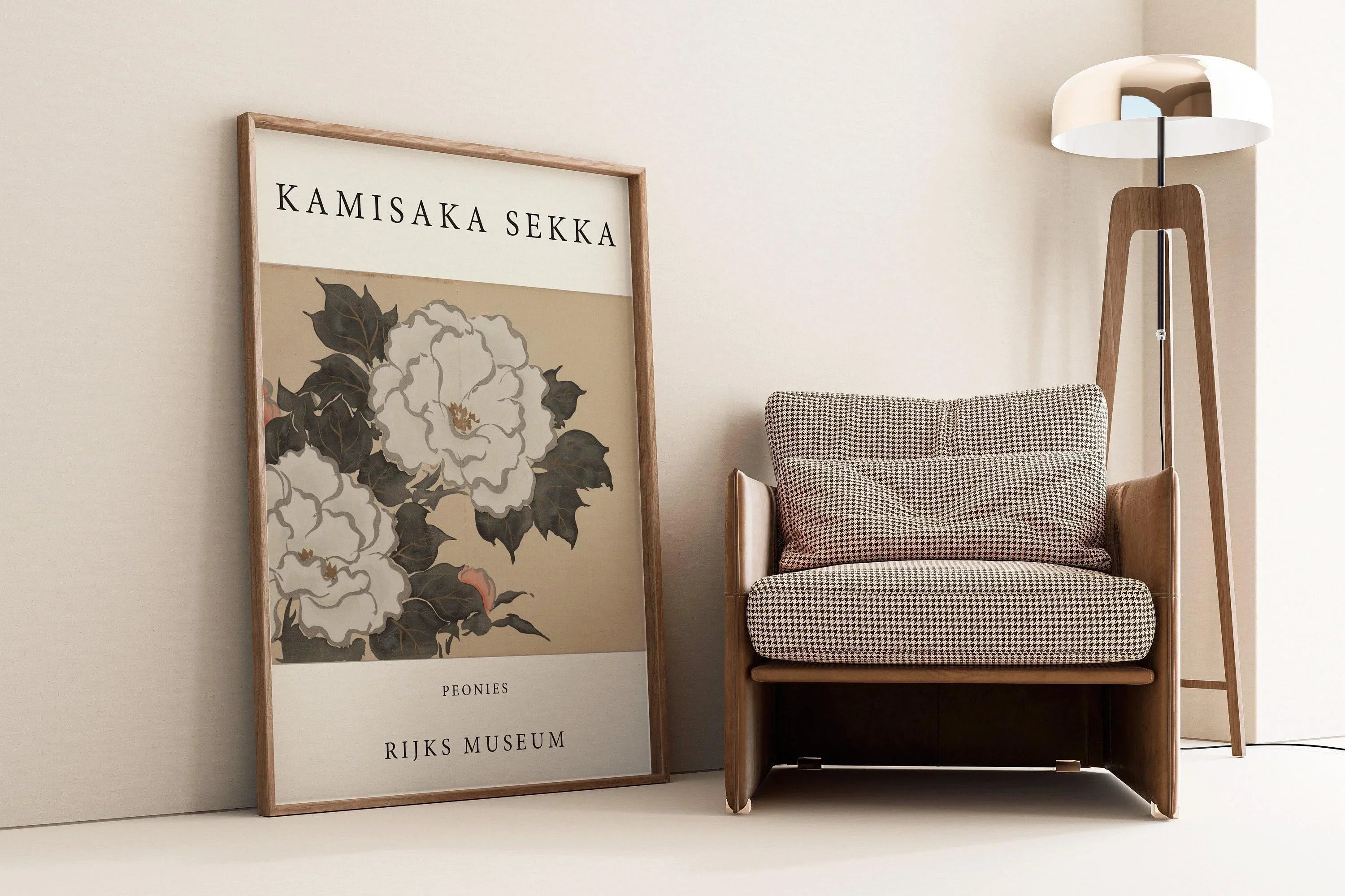 Kamisaka Sekka Peonies Print: Vintage Japanese Woodblock Art