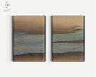 Kamisaka Sekka Small Waves Print: Vintage Japanese Woodblock Art Duo
