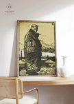 Kanae Yamamoto - The Fisherman Giclee Print: Japanese Woodblock Art