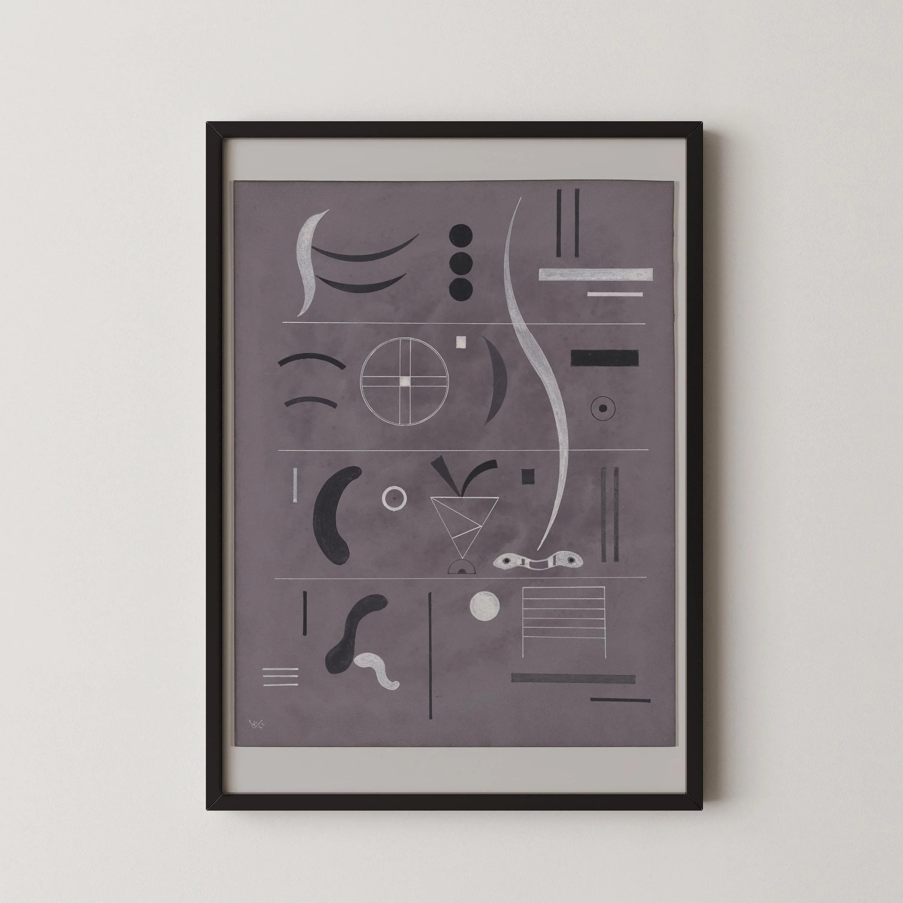 Kandinsky Bauhaus Art Print: Mid-Century Modern Giclee on German Etching Paper