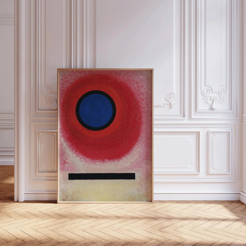 Kandinsky Bauhaus Print: Blue Circle, Mid-Century Modern Giclee Art