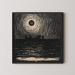 Karl Wiener Sunset Print: Black and White Sketch, Fine Art Giclee