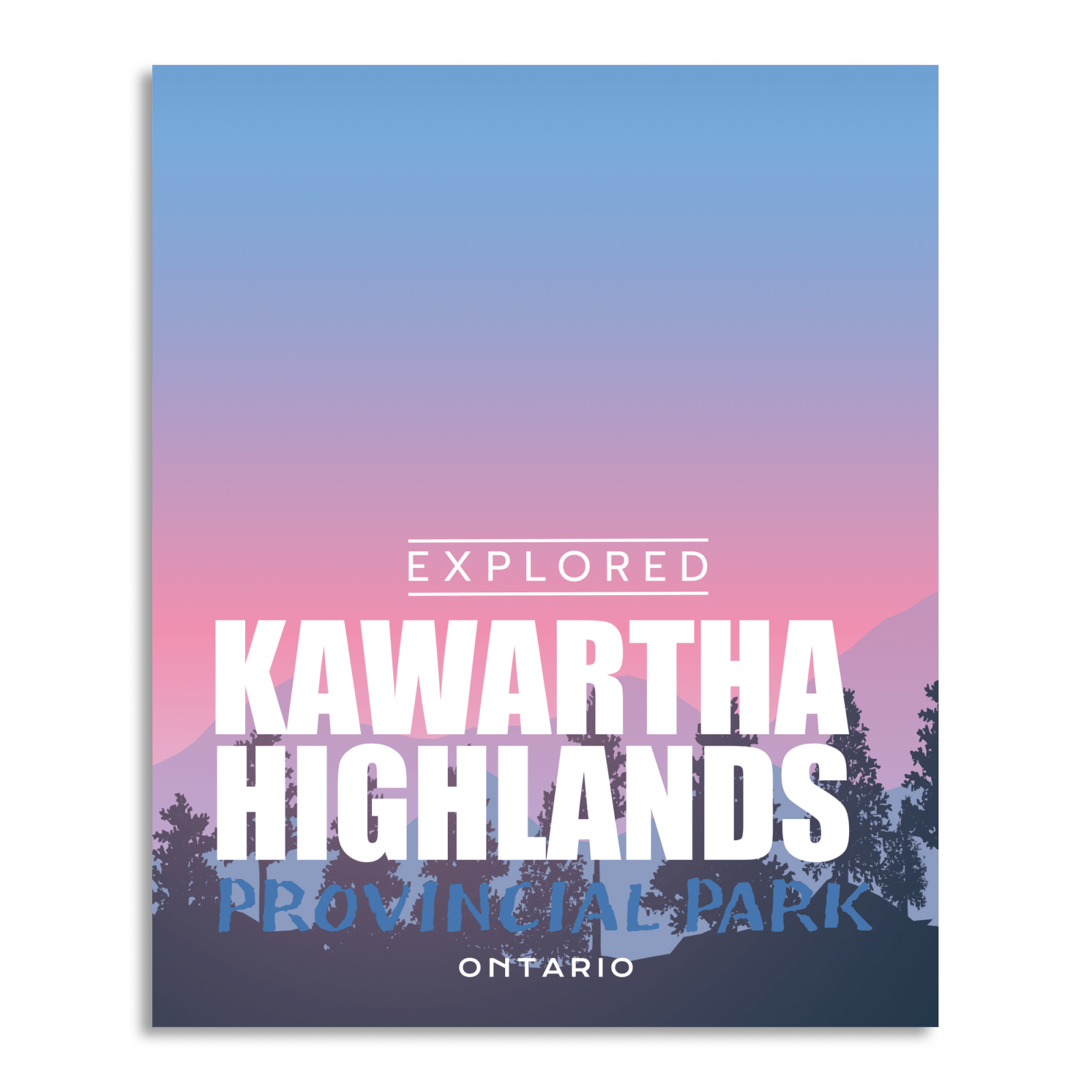 Kawartha Highlands Provincial Park 'Explored' Poster, Canada Parks