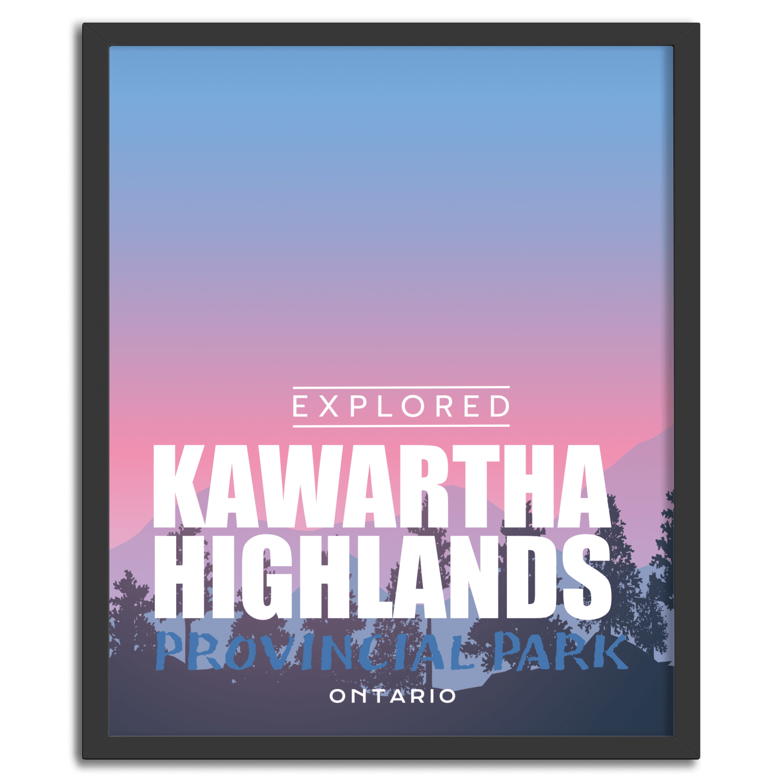 Kawartha Highlands Provincial Park 'Explored' Poster, Canada Parks