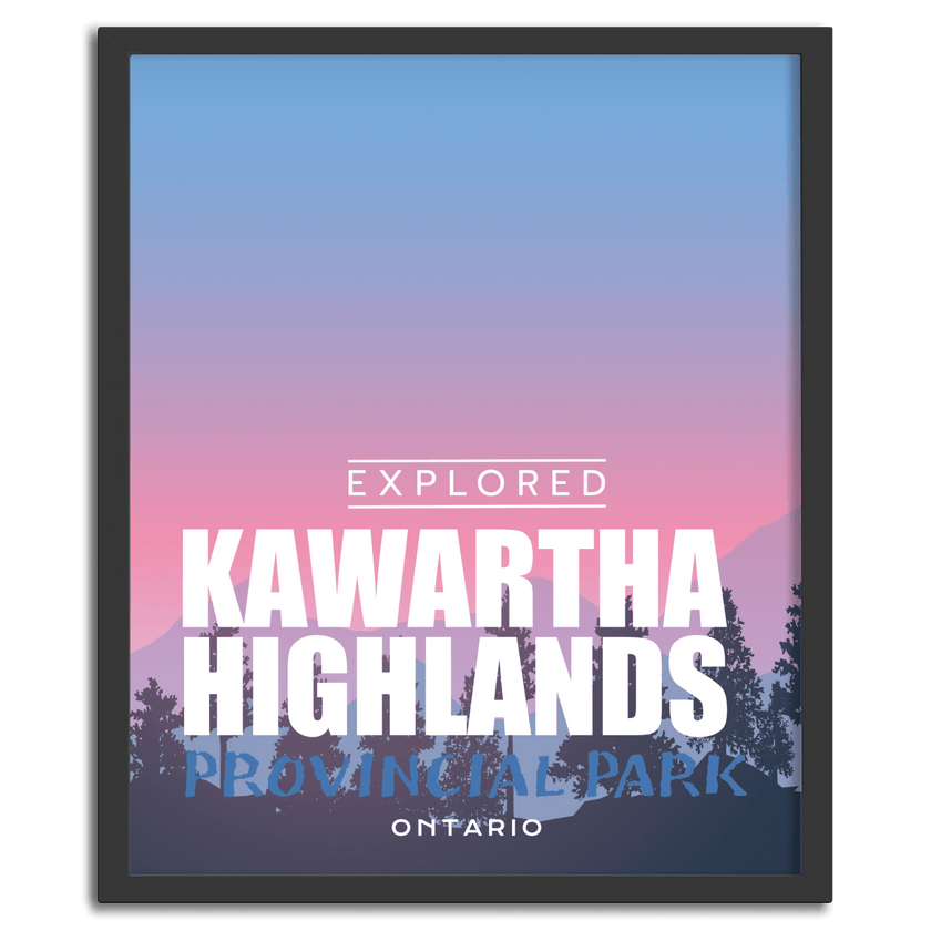 Kawartha Highlands Provincial Park 'Explored' Poster, Canada Parks