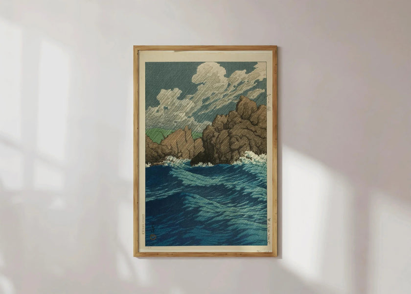 Kawase Hasui Japanese Seascape Art Print: Hachinohe Same, Shin-Hanga, Giclee