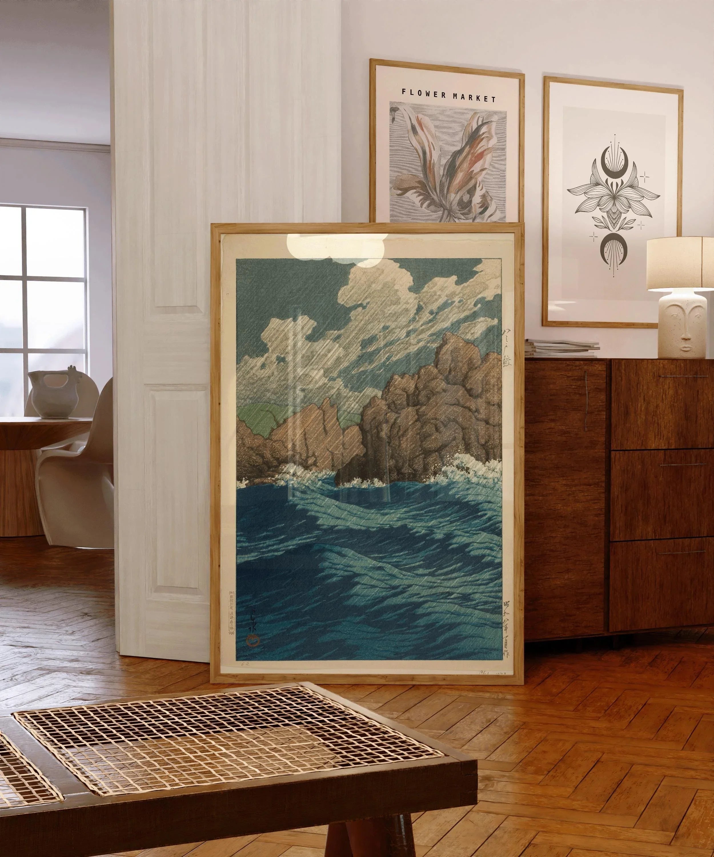 Kawase Hasui Japanese Seascape Art Print: Hachinohe Same, Shin-Hanga, Giclee