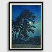 Kawase Hasui Moon at Umagome Print: Vintage Japanese Woodblock Art