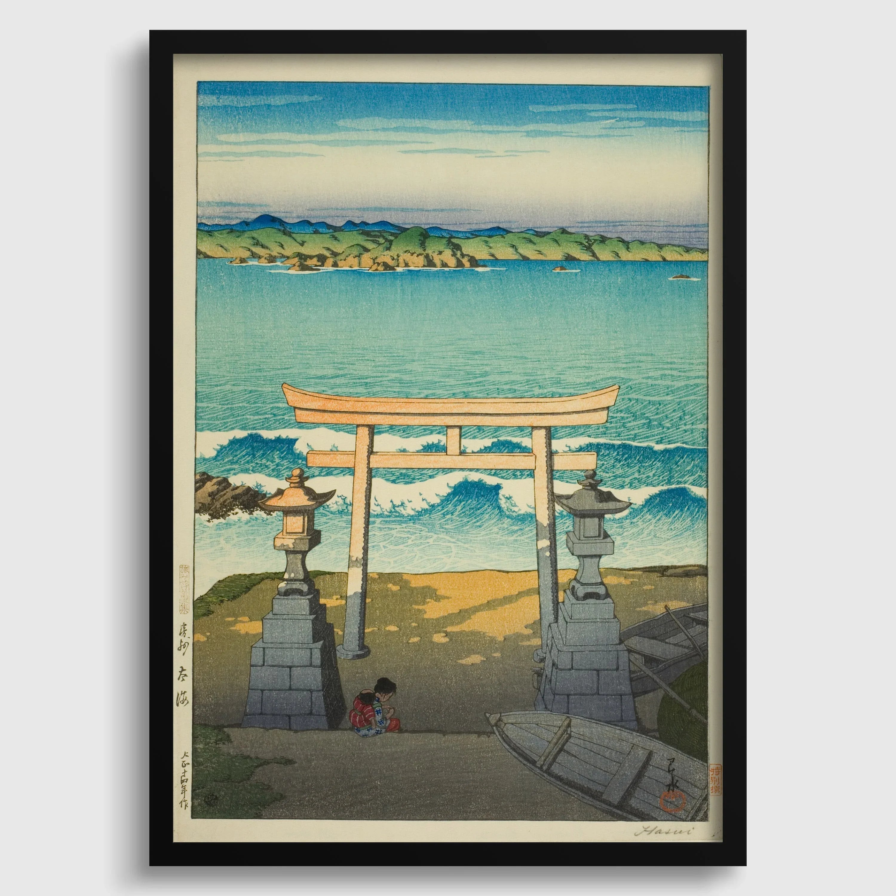 Kawase Hasui Pacific Ocean Print: Vintage Japanese Woodblock Art