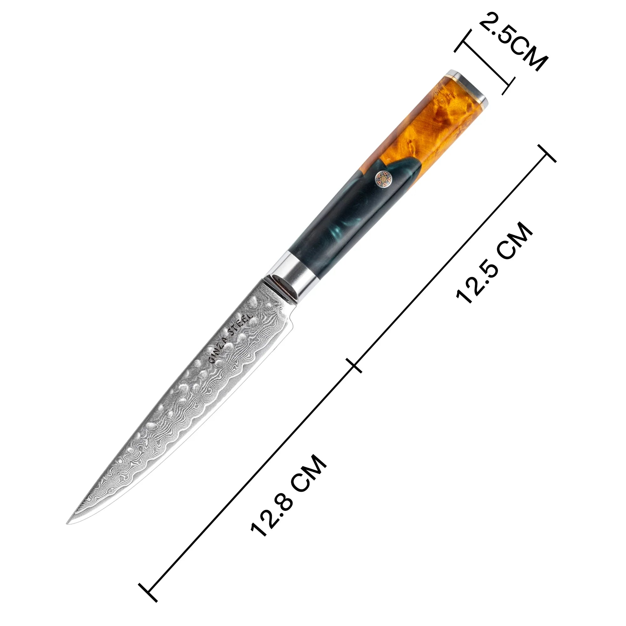 Couteau utilitaire Kaze Katana 6″ | Acier damassé par Ginza Steel