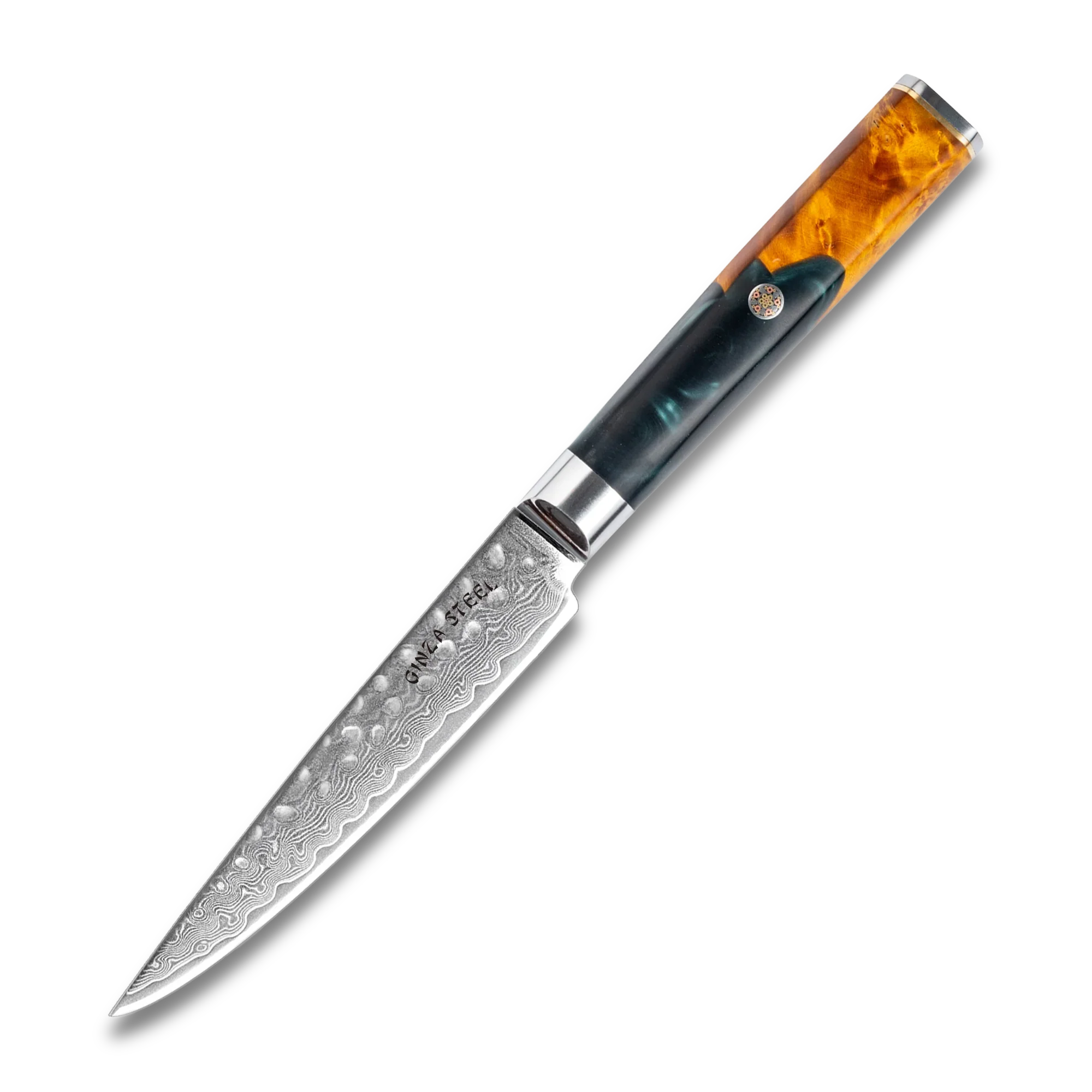 Couteau utilitaire Kaze Katana 6″ | Acier damassé par Ginza Steel