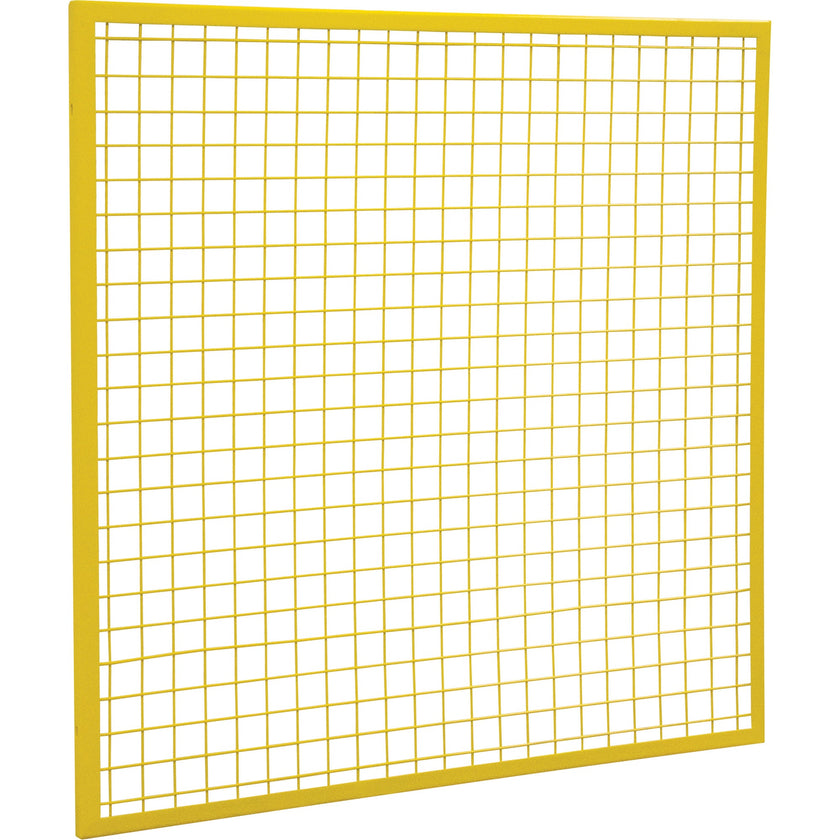 Wire Mesh Partition Components - Panels, 4' H x 4' W, Yellow