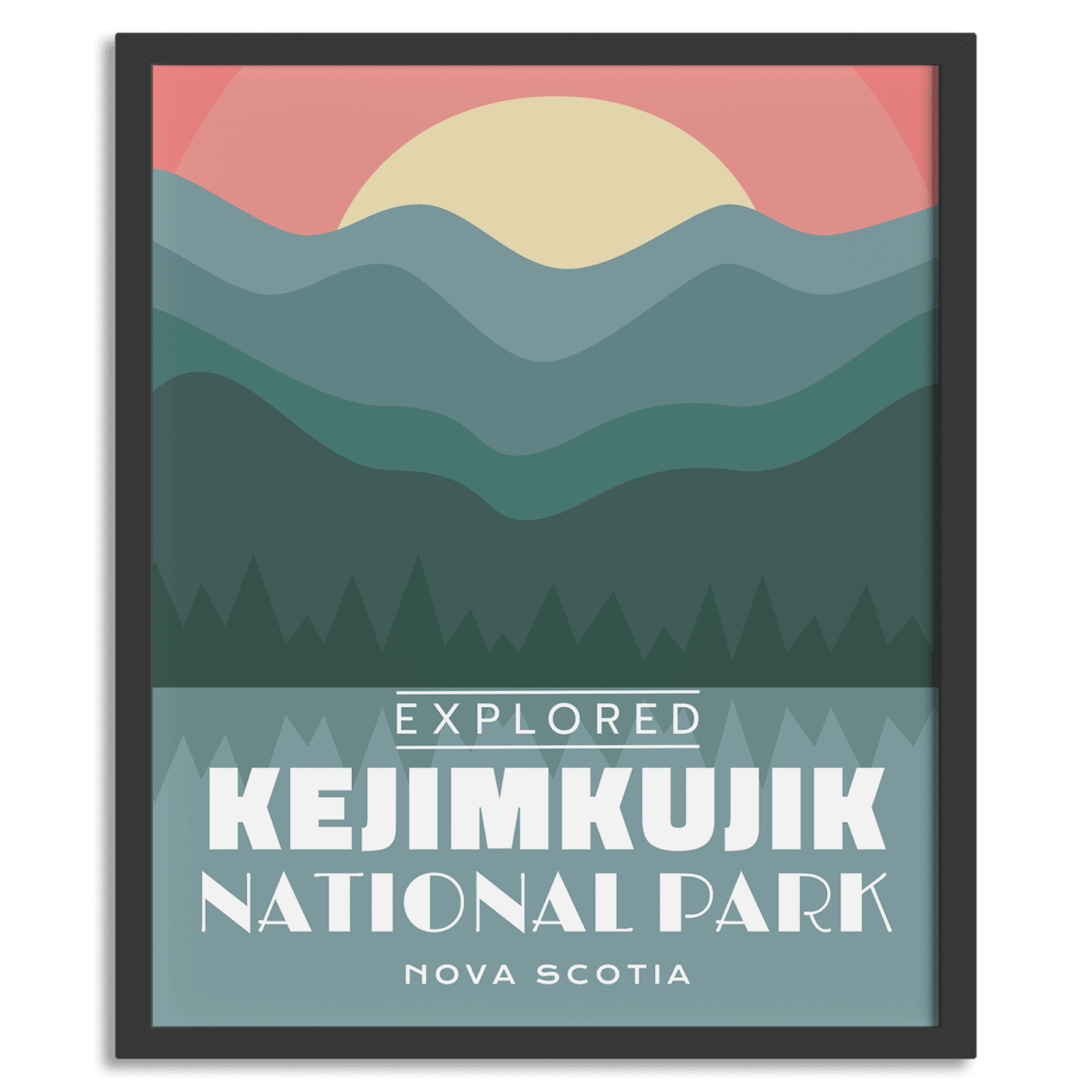 Kejimkujik National Park 'Explored' Poster, Canada Parks
