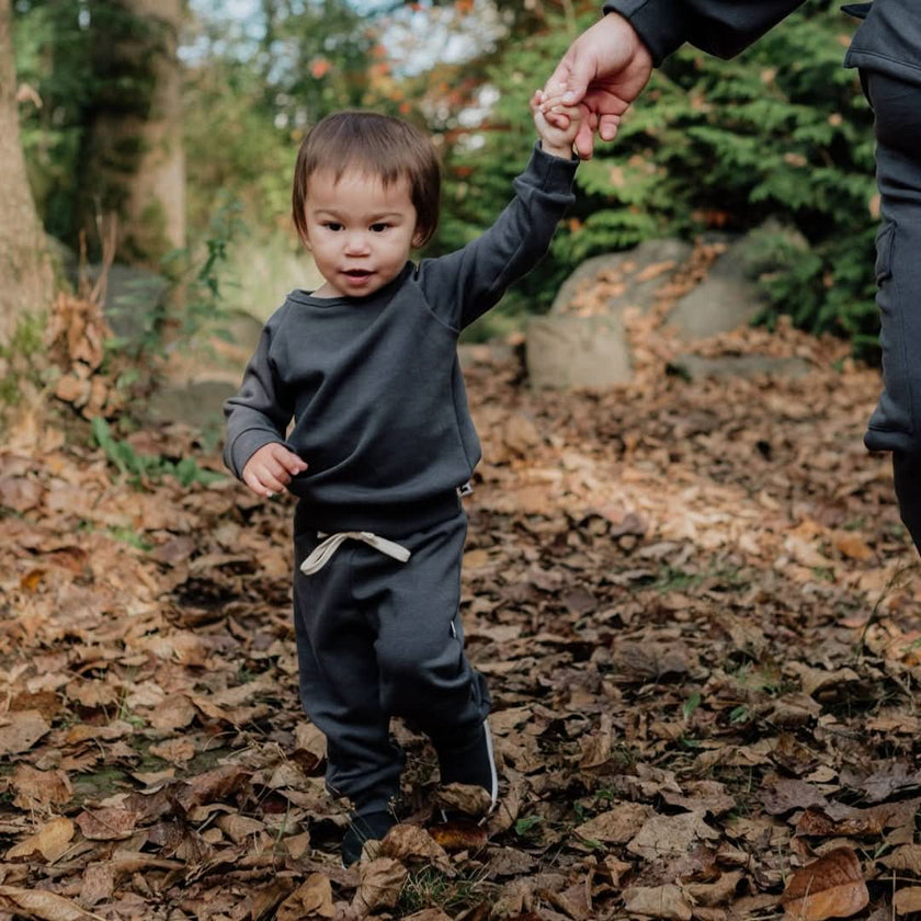 Kids' Bamboo Fleece Pullover | Graphite