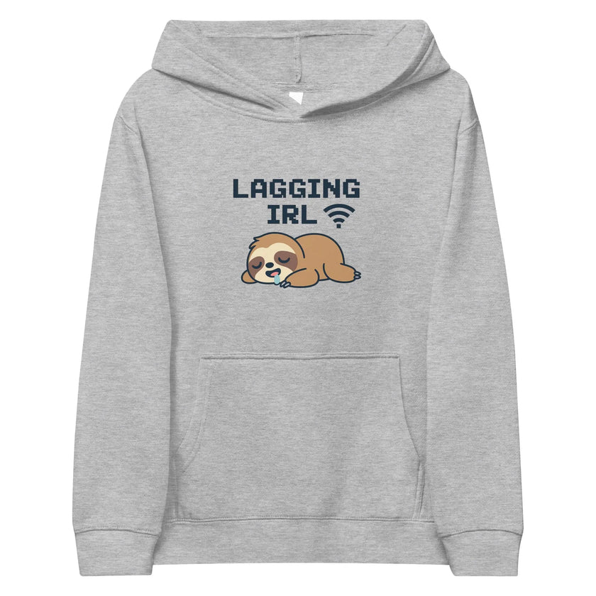 Kids fleece hoodie - Lagging IRL