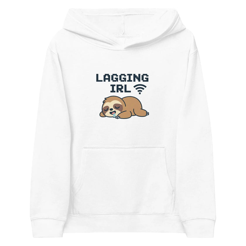 Kids fleece hoodie - Lagging IRL
