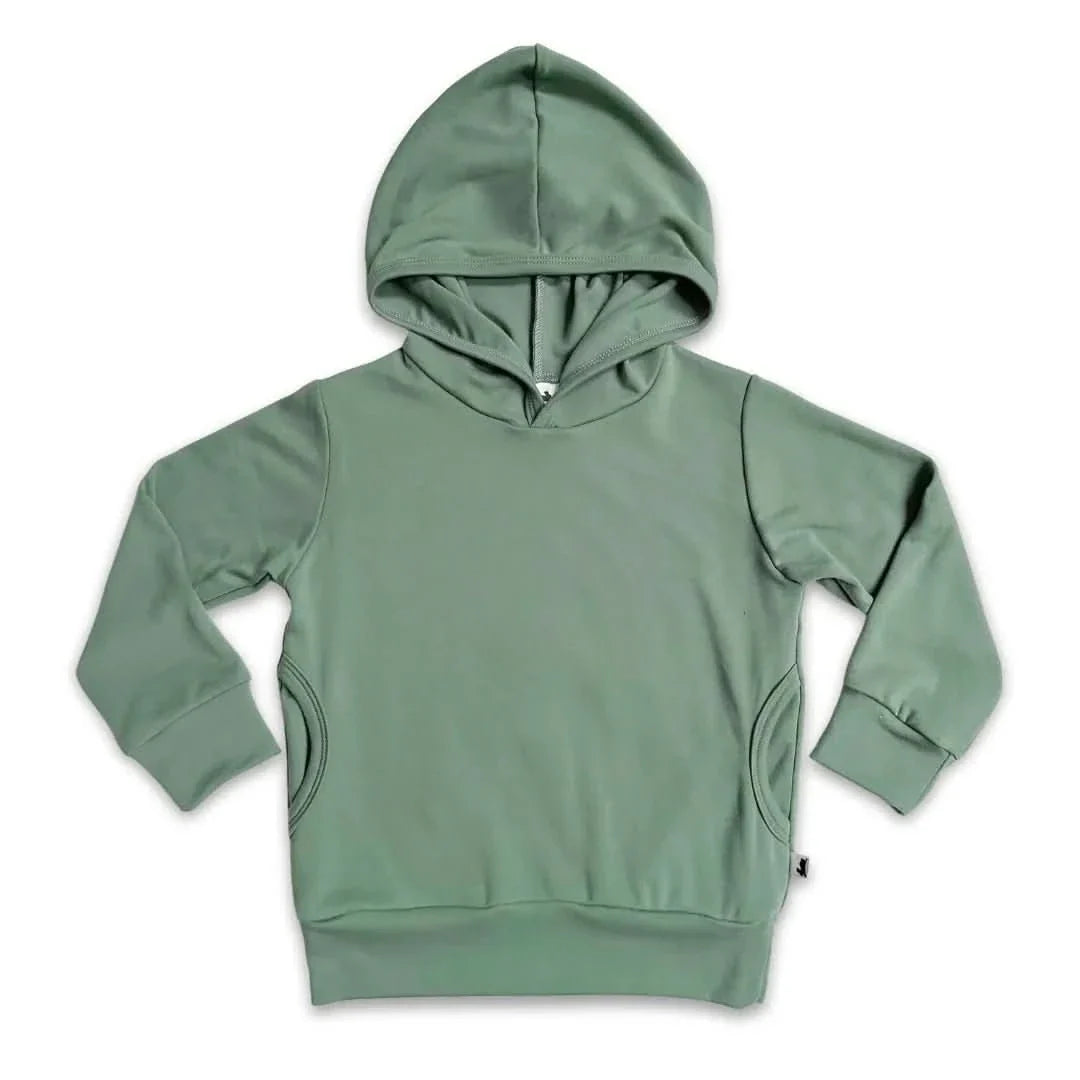 Kids' Lightweight Bamboo Hoodie With Side Seam Pockets | Smoked Pine