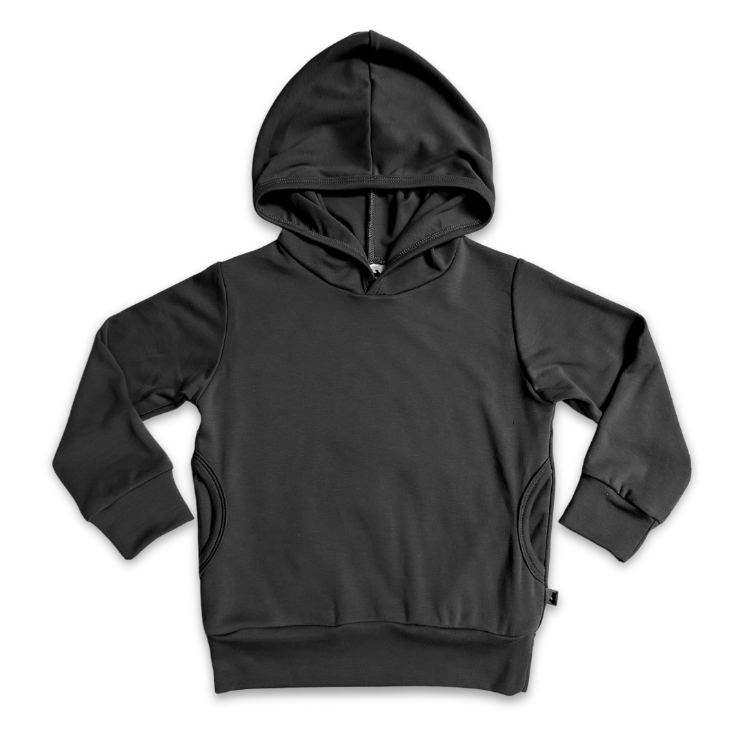 Kids' Lightweight Bamboo Hoodie With Side Seam Pockets | Smoked Pine