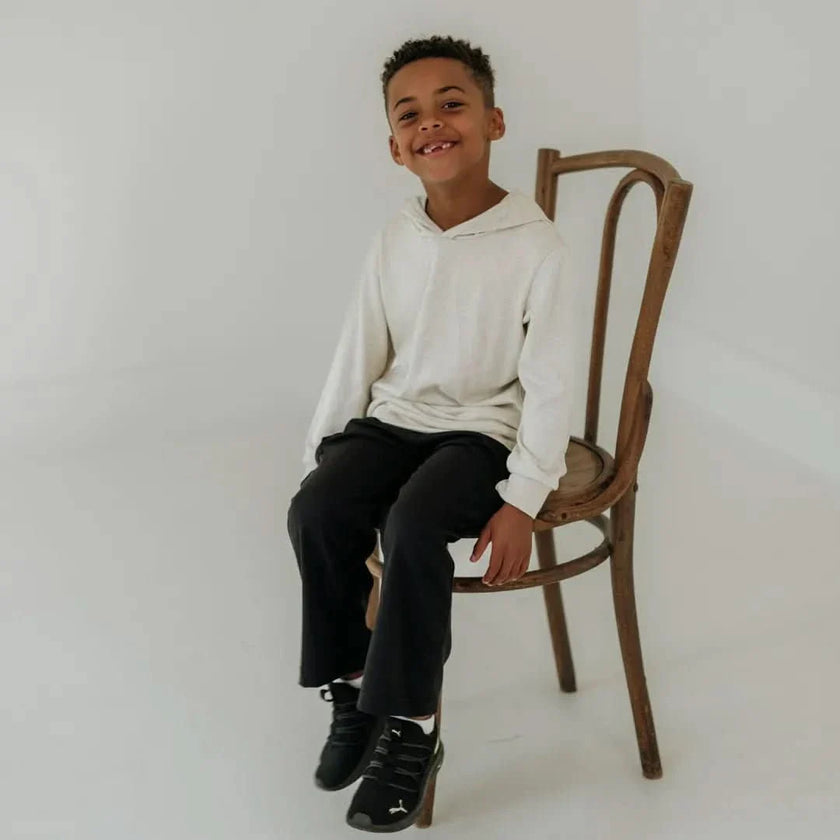 Kids' Lightweight Bamboo Hoodie With Side Seam Pockets | Smoked Pine