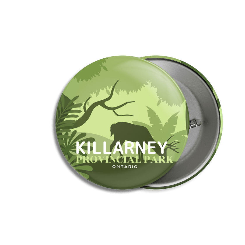Killarney Provincial Park of Ontario Pinback Button, Canada Parks