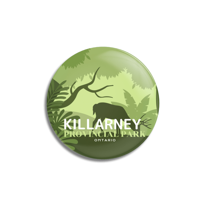 Killarney Provincial Park of Ontario Pinback Button, Canada Parks