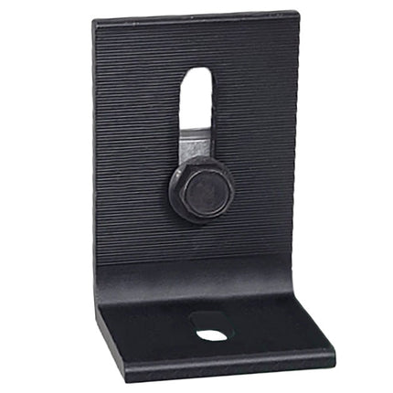 3 inches L-Brackets 3/8 Clearance Slot on lower part with nut and hardware (Black Anodized)