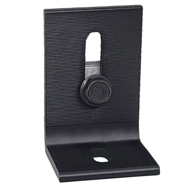3 inches L-Brackets 3/8 Clearance Slot on lower part with nut and hardware (Black Anodized)