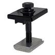 Mid Clamp for 30 to 46mm Thick Solar Panels and Any Rail Finish with Serrated Nut (Black Anodized)