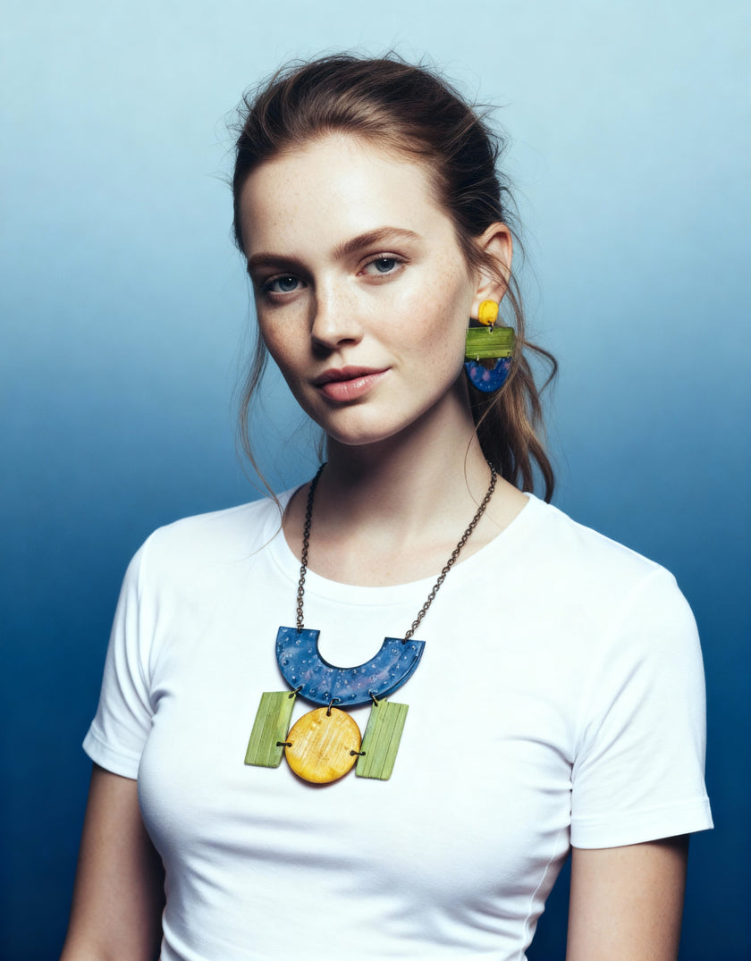 Bold Wide Statement Earrings- 