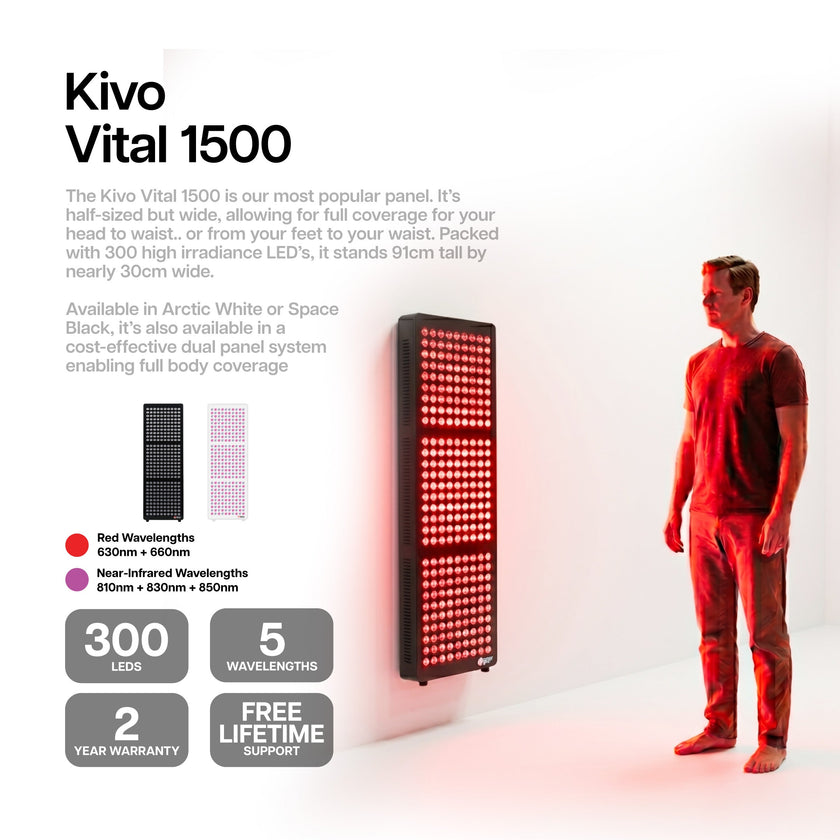 Kivo Vital 1500: Medium Wide Body Red Light Therapy Panel