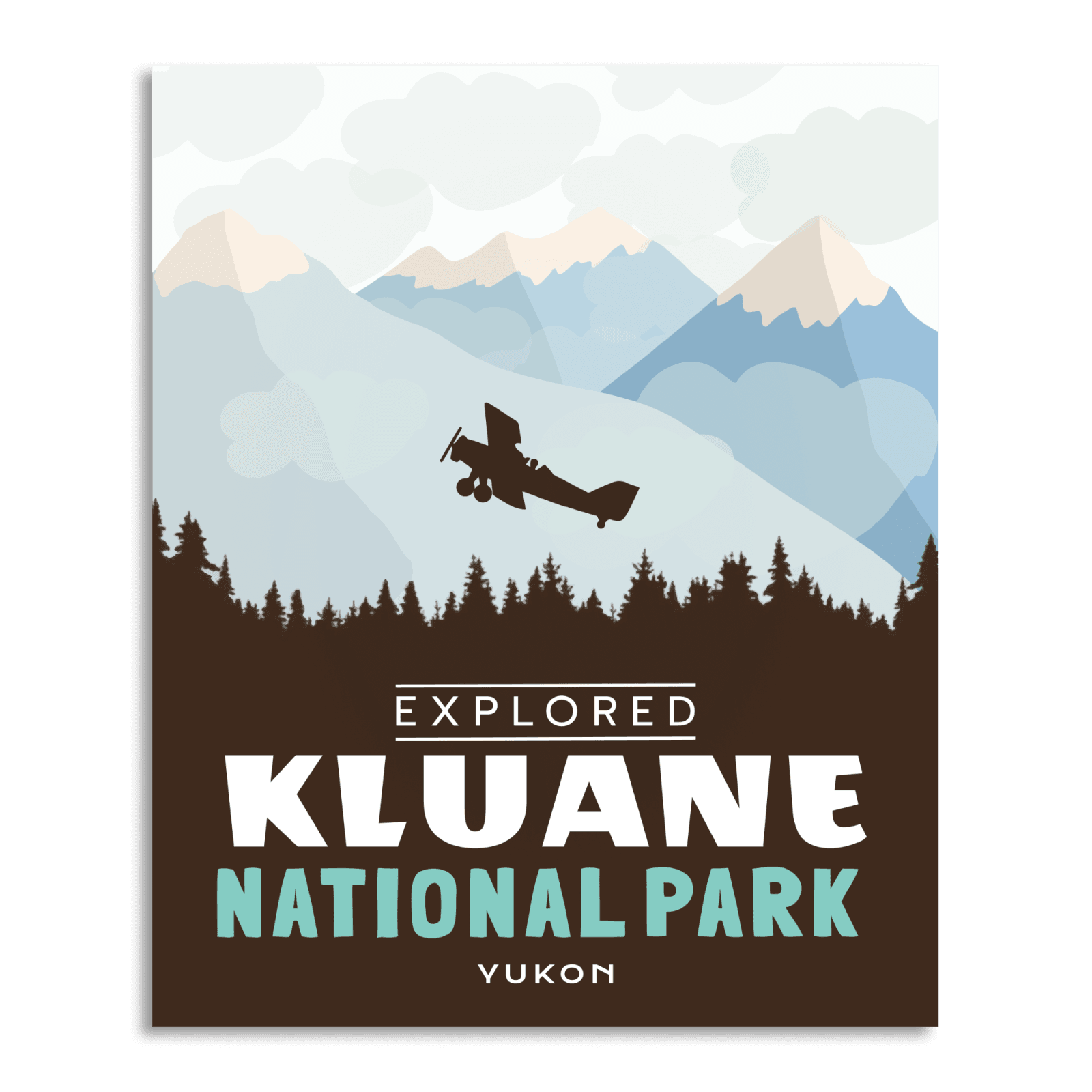 Kluane National Park 'Explored' Poster, Canada Parks