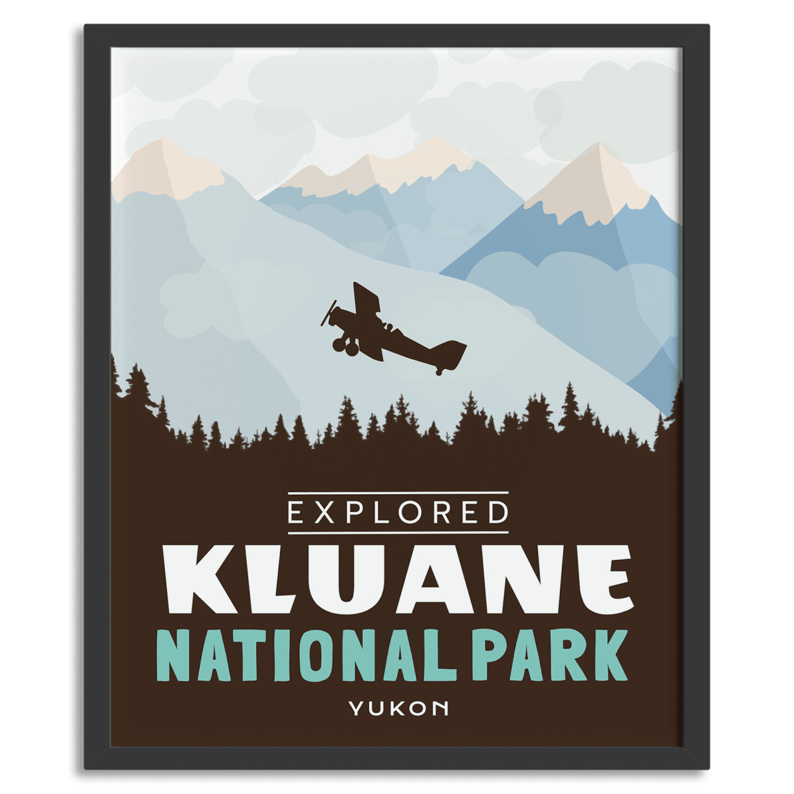 Kluane National Park 'Explored' Poster, Canada Parks