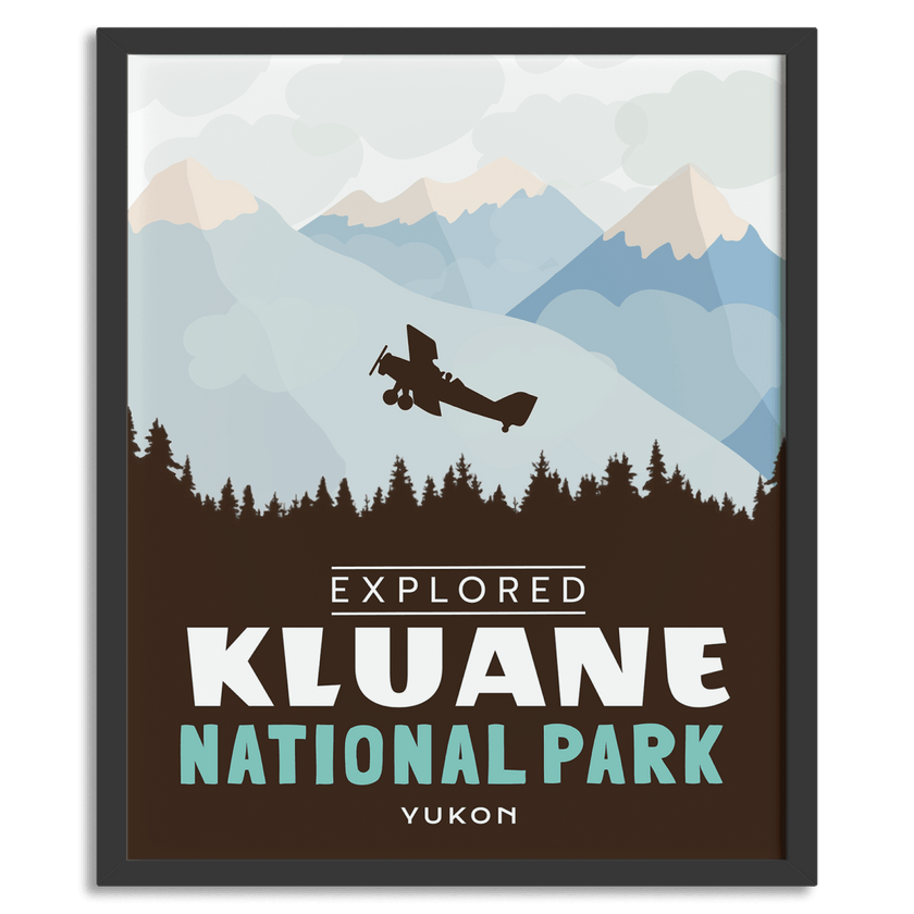 Kluane National Park 'Explored' Poster, Canada Parks