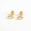 Hand tied knot earrings 14k gold