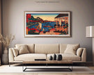 Kobe Coast Japanese Art Print: Vintage Panoramic Seascape (Handframed Option) (2x1)