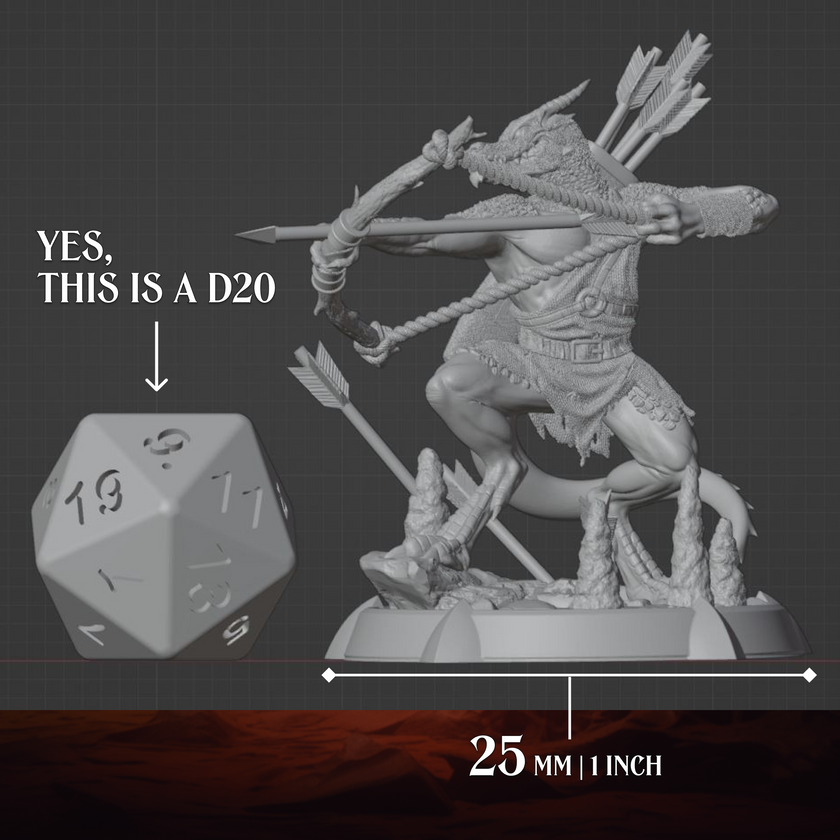Kobold Archer | Bow & Arrow | Medium (1in base) | 5e