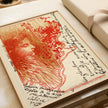 Koloman Moser - Postcard Sketch | Famous Vintage Exhibition Poster in Red (available handframed or unframed)